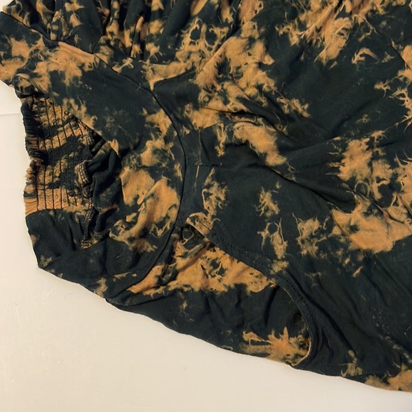 Ima Black and Caramel Tie Dyed Organic Cotton Harem Pants - Women’s Size Medium - Picture 8 of 11